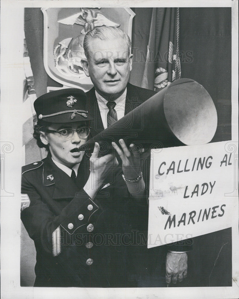 1963 Press Photo Sgt. Hattie Futch, Women&#39;s Marine Recruiter - Historic Images