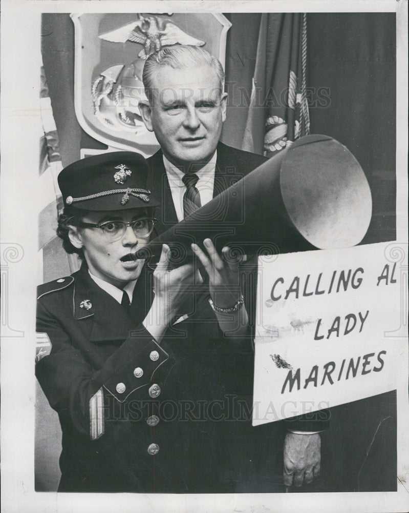 1963 Press Photo Sgt. Hattie Futch, Women's Marine Recruiter - Historic Images