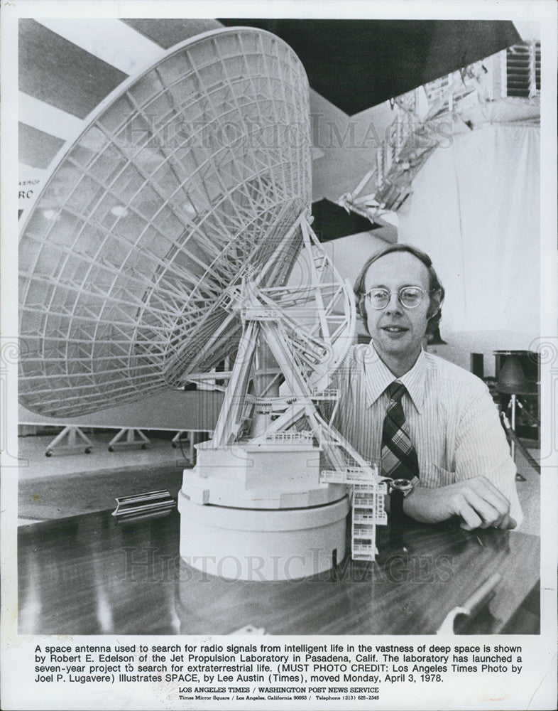 1973 Press Photo Space Antenna at the Jet Propulsion Labs in Pasadena, Ca - Historic Images