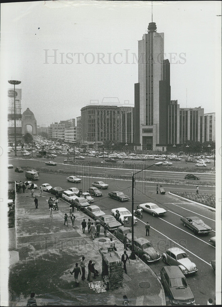 1982 Press Photo Mexico City traffic jams - Historic Images
