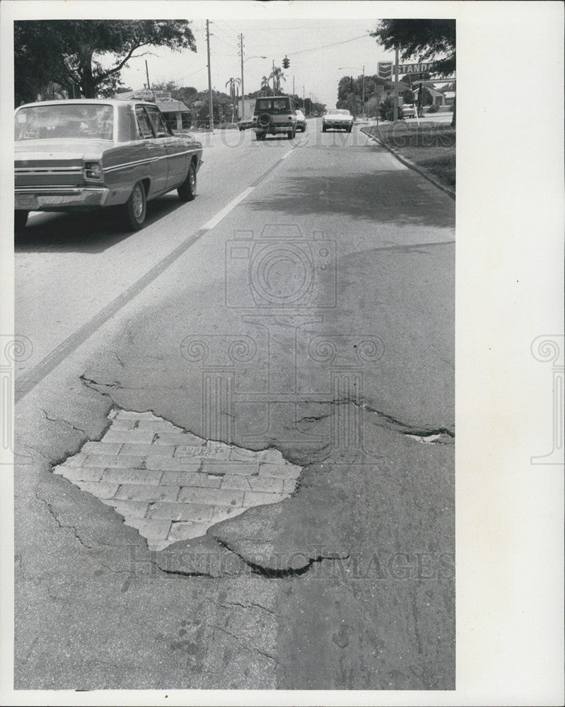 1973 Press Photo St. Petersburg streets in need of repair - Historic Images