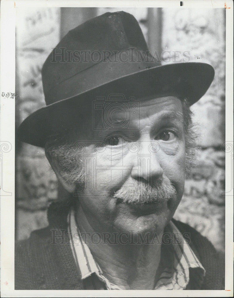 1976 Press Photo Television Actor Jack Albertson Closeup Wearing Hat - Historic Images