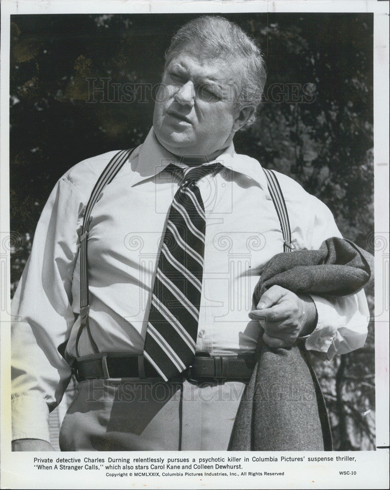 1979 Press Photo Charles Durning Stars As A Detective In &quot;When A Stranger Calls&quot; - Historic Images