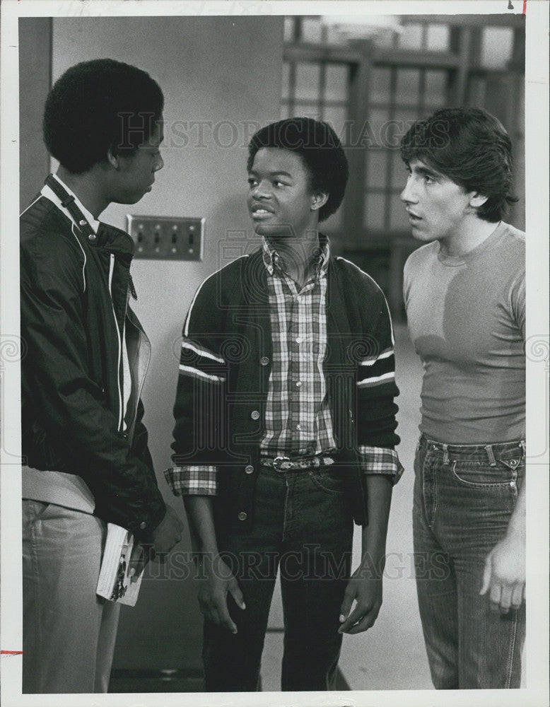 1982 Press Photo Todd Bridges, Brian Whitley, Paul Carafotes, Diff&#39;rent Strokes - Historic Images