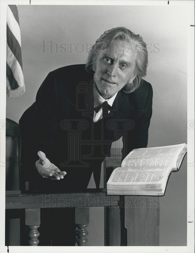 1988 Press Photo Inherit The Wind Film Actor Kirk Douglas Character Portrait - Historic Images