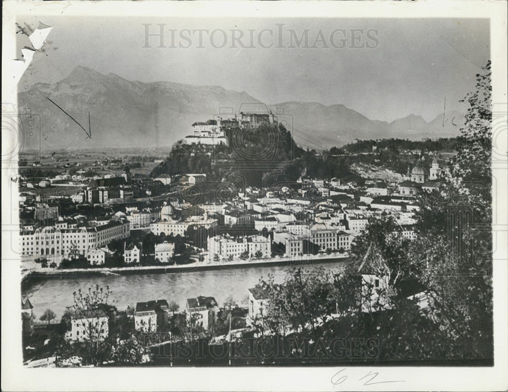 1934 Press Photo Aerial View Of Salzburg Austria Lueg Pass - Historic Images