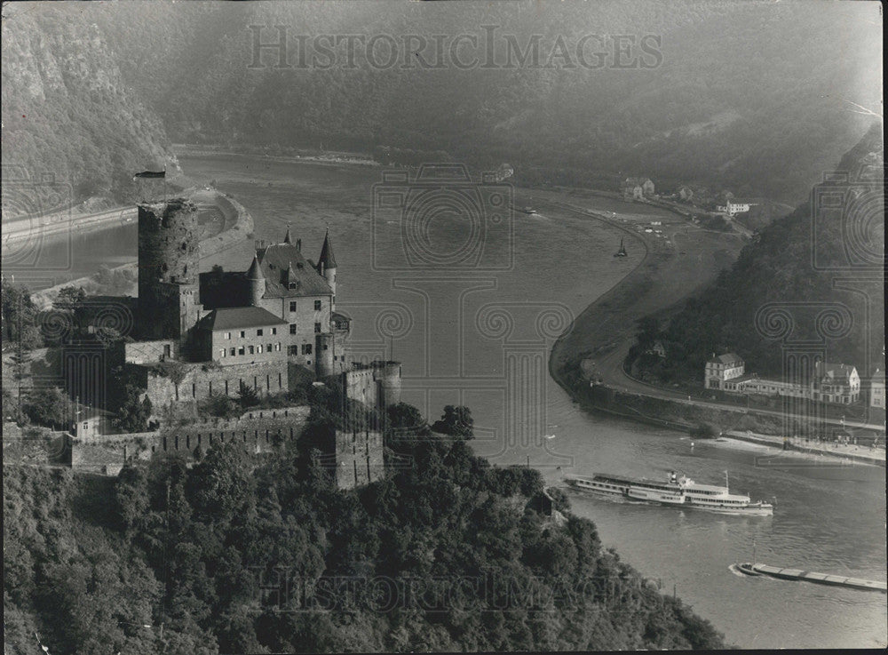 1979 Press Photo St. Goarshausen Castle on Germany&#39;s Rhine River - Historic Images