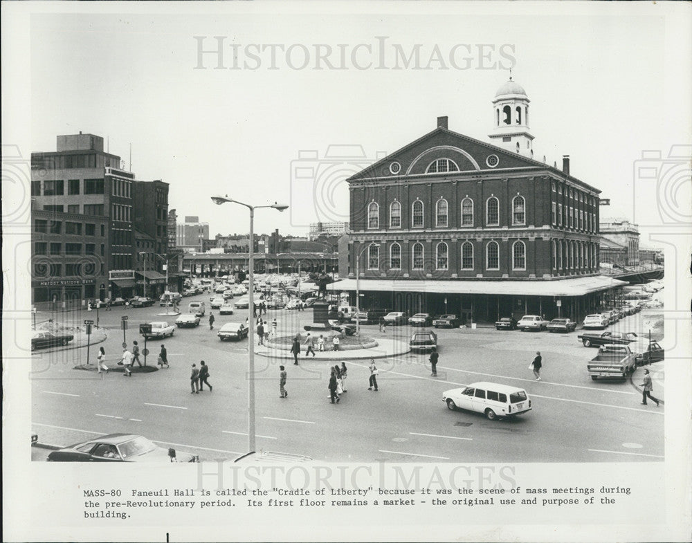 Press Photo Faneuil Hall, The Cradle Of Liberty, Pre-Revolutionary Meeting Spot - Historic Images