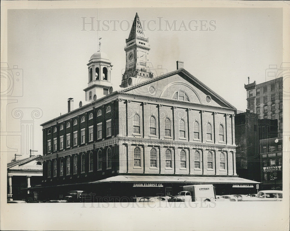 1963 Press Photo Faneuil Hall, The "Cradle Of Liberty," Center Of Revolutionary - Historic Images