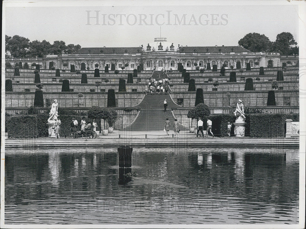 Press Photo Large Set of Stairs in East Germany - Historic Images