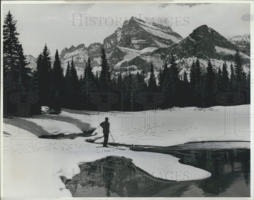 1981 Press Photo Cross Country Skiing/Montana - Historic Images