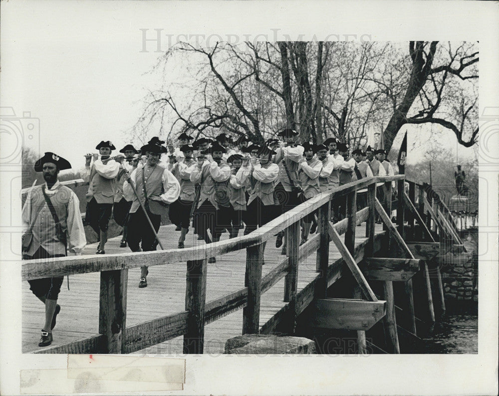 Press Photo  Scene from a Patriot&#39;s Day parade in Concord, Massachusetts - Historic Images