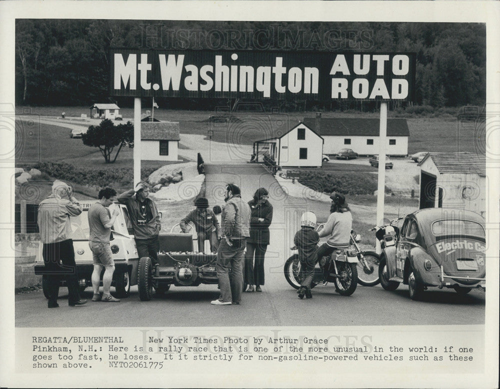 Press Photo Car race for non-gasoline powered vehicles in Mt Washington - Historic Images