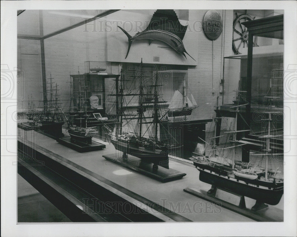 Press Photo Kennedy Memorial Library displays President Kennedy&#39;s model ships - Historic Images