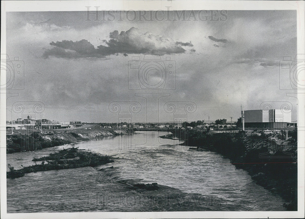 1965 Press Photo Placid South Plane River After Flood - Historic Images