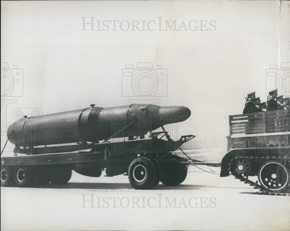 1968 Press Photo A Submarine Rocket, Part Of The Weapons Race With Russia - Historic Images