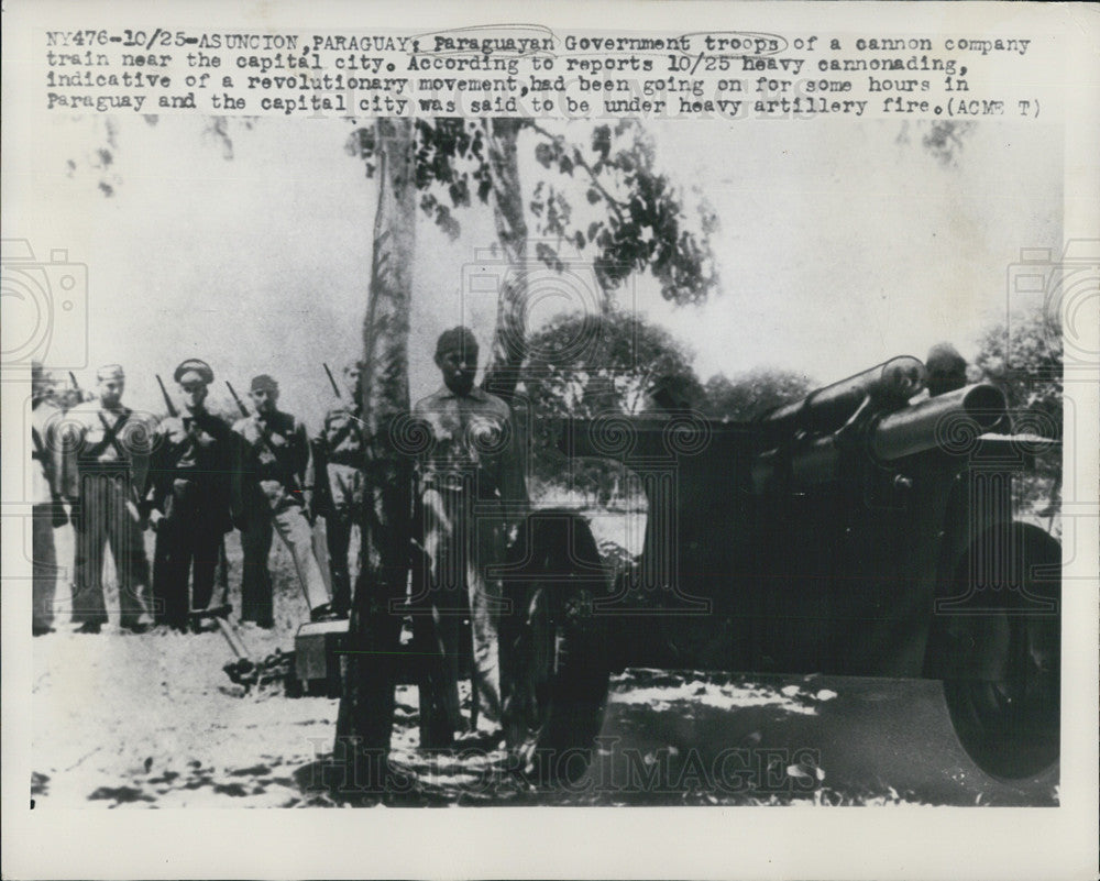 1948 Press Photo Paraguayan  Troops in Training - Historic Images