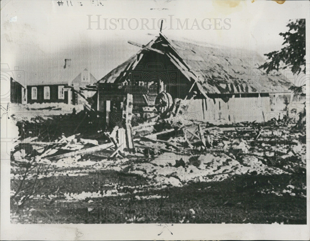 1940 Press Photo Pajala, Sweden bombed by Russian planes - Historic Images