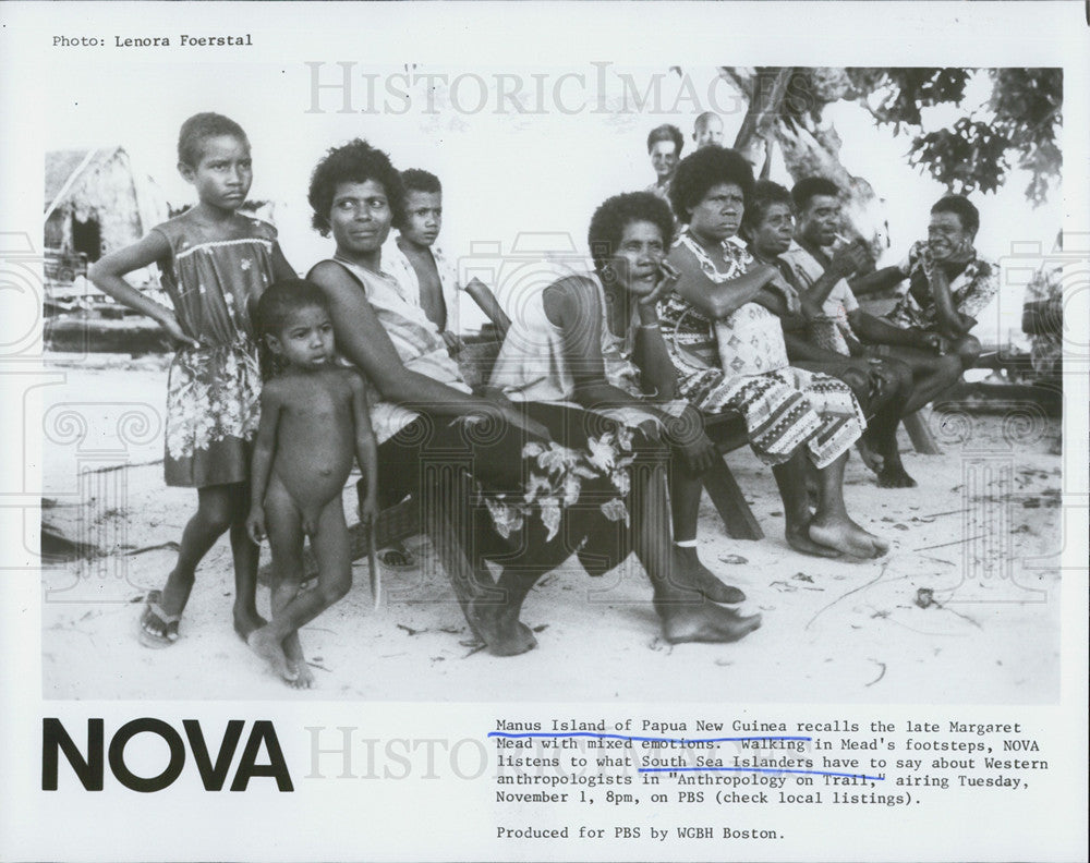 Press Photo South Sea Islanders In Anthropology On Trail Special New Guinea - Historic Images