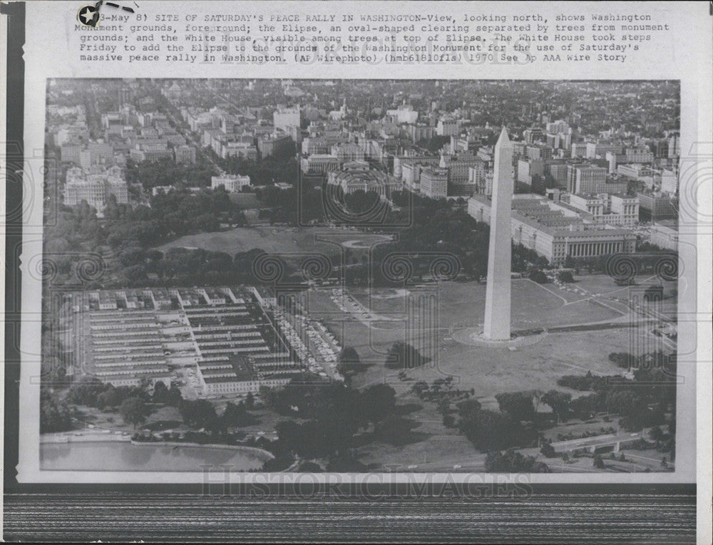 1970 Press Photo Aerial view of Washington, D.C. - Historic Images