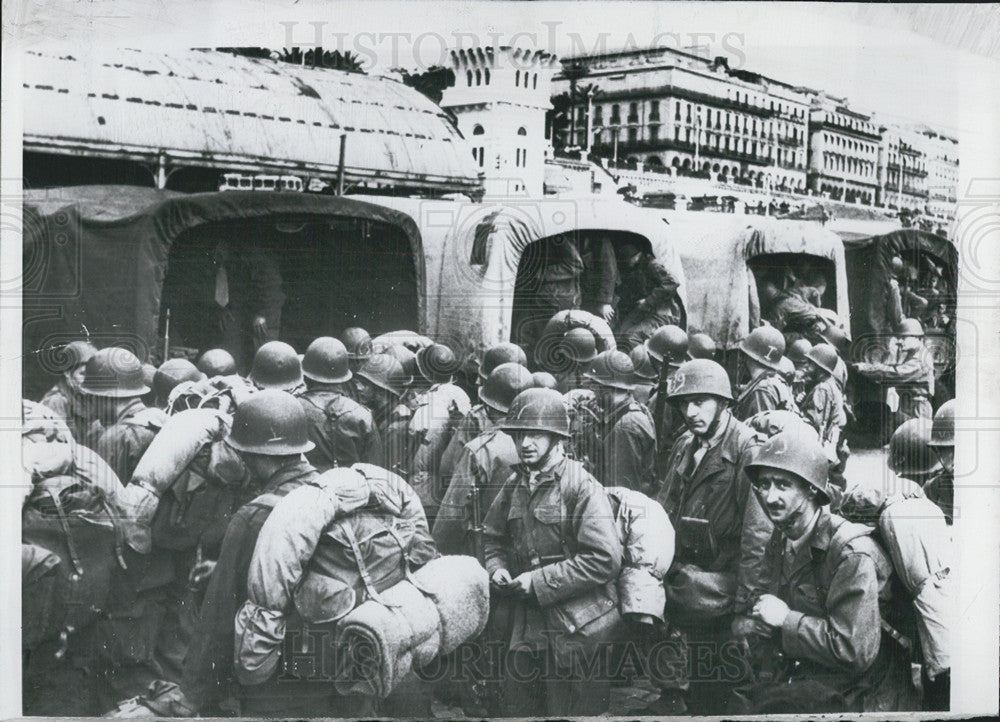 1956 Press Photo French Army in Algeria - Historic Images