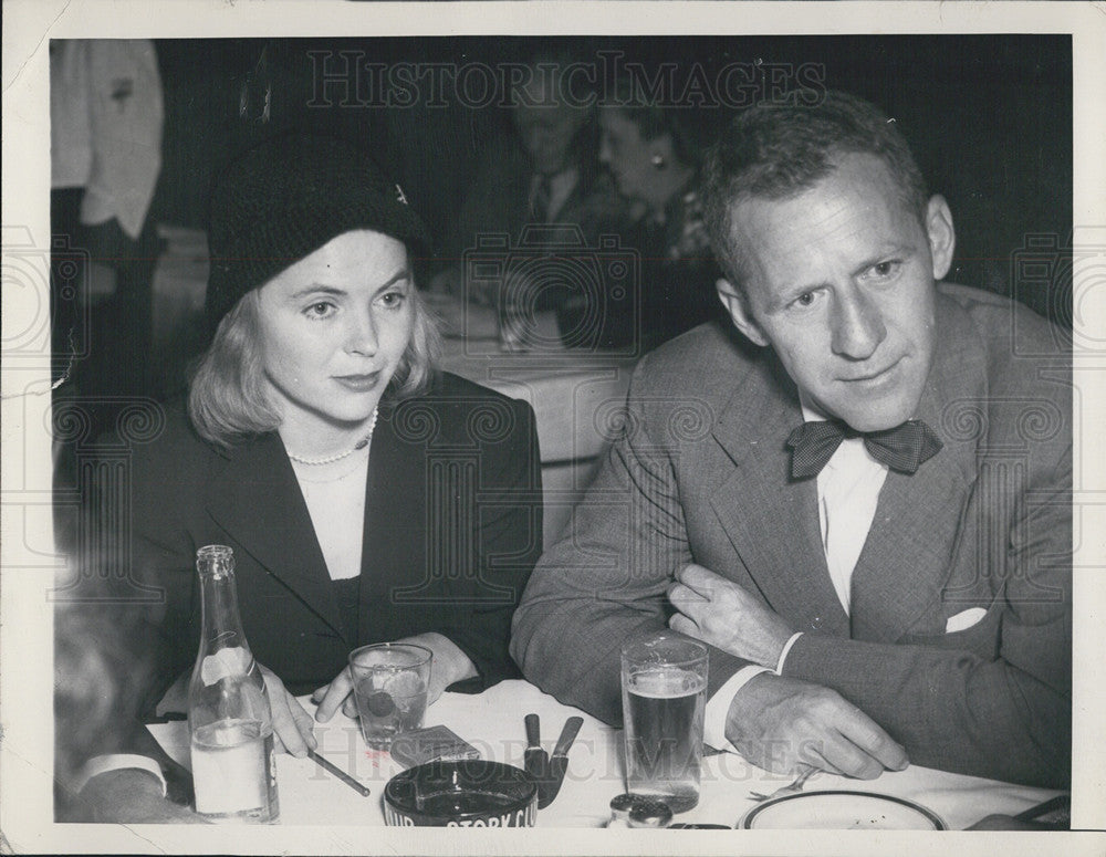 1950 Press Photo Actress Dorothy McGuirre & husband John Swope - Historic Images