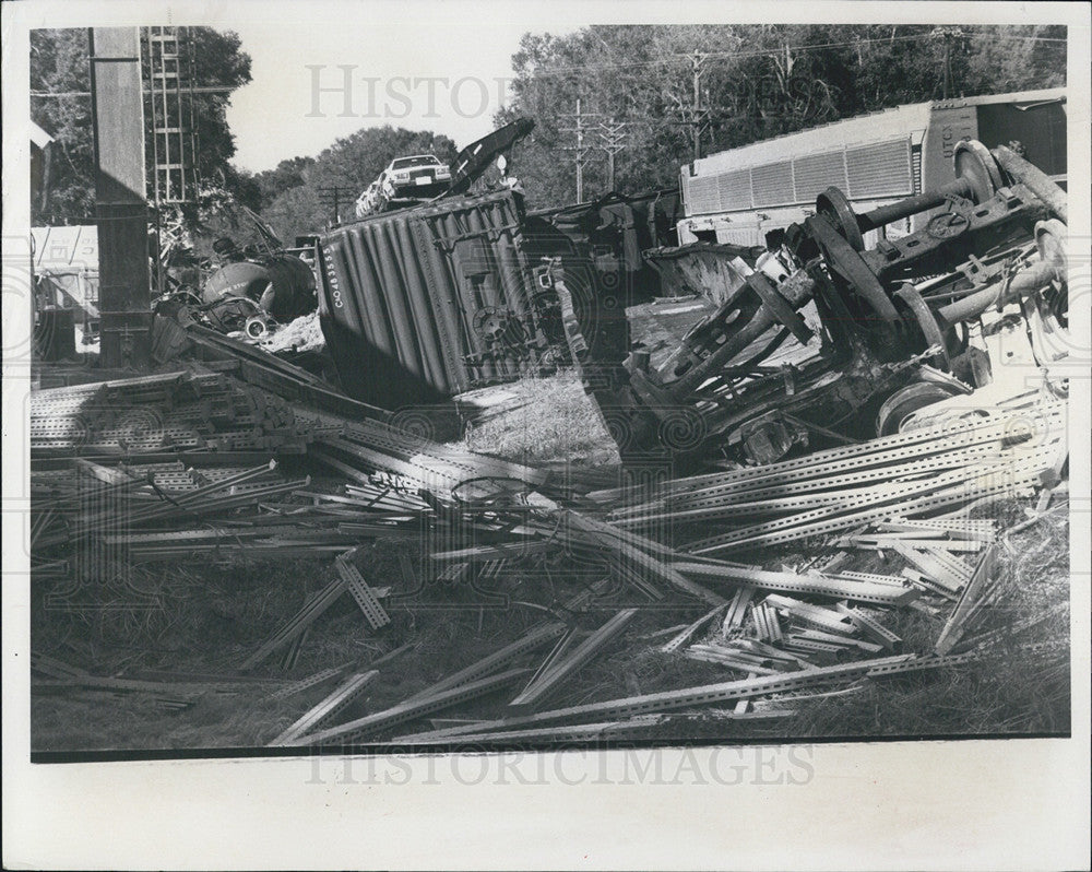 1981 Press Photo Train wreck caused by teenager - Historic Images