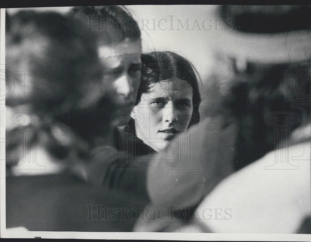 1974 Press Photo Francis Parker female soccer player on boys team - Historic Images