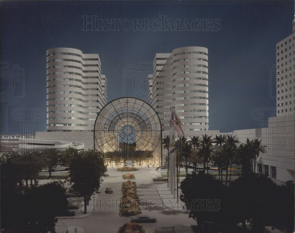Press Photo TampaSphere building in Fla - Historic Images