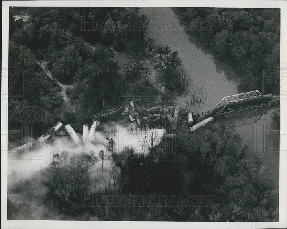 1979 Press Photo Tanker train crash in Florida - Historic Images