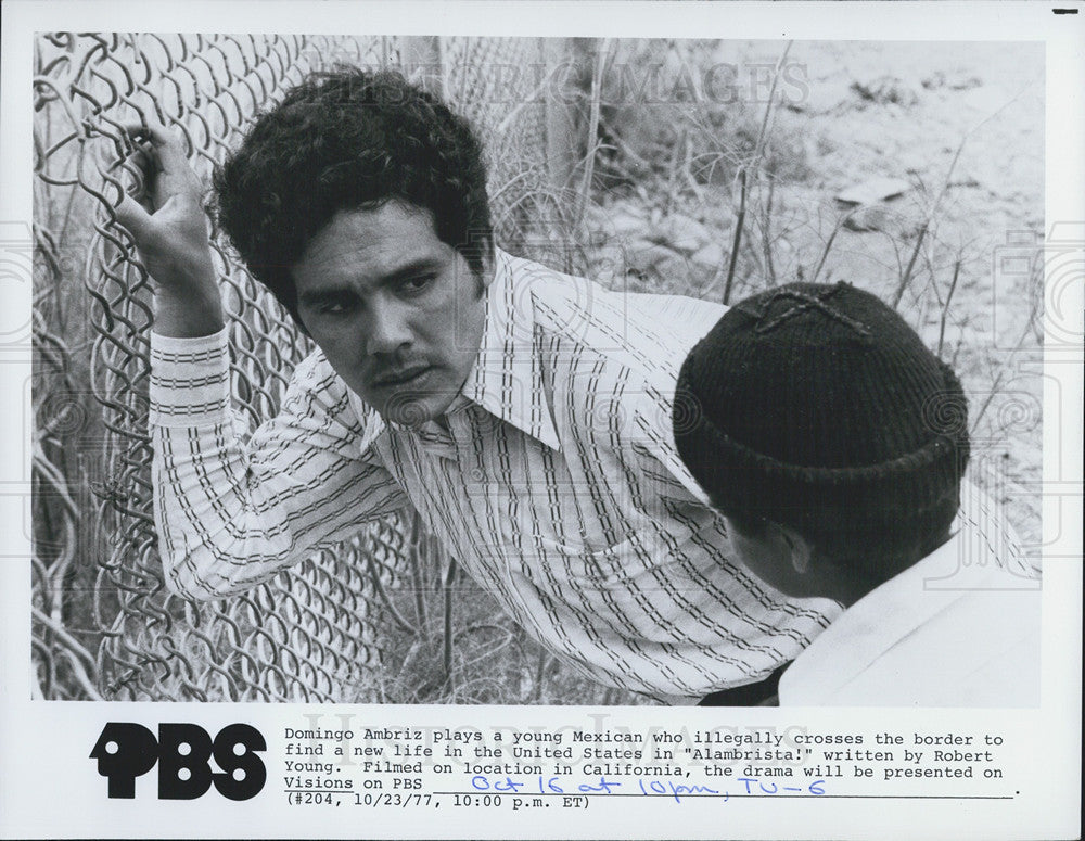 1977 Press Photo Domingo Ambriz, Alambrista - Historic Images