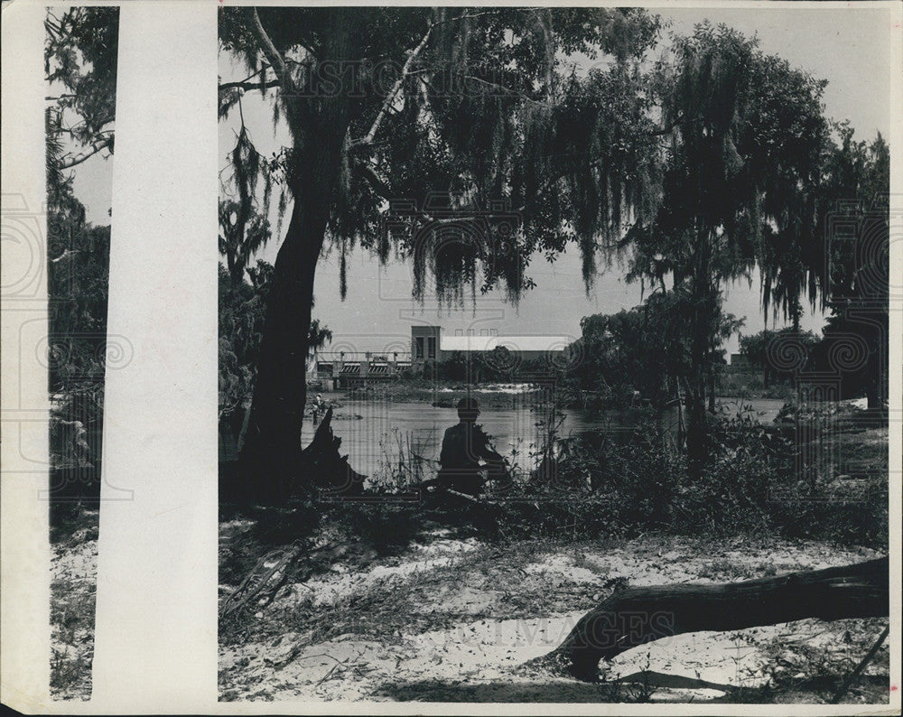 1966 Press Photo View Of Dunnellon Hydro Dam Two Miles East Of Inglis, Florida - Historic Images