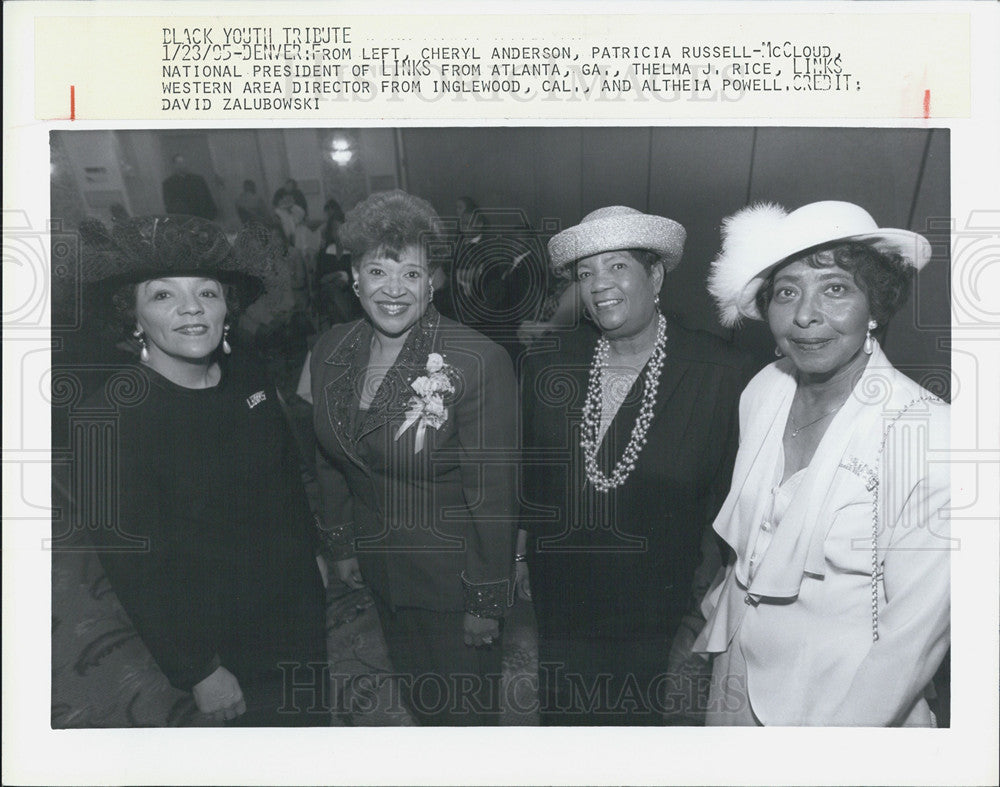 1995 Press Photo Cheryl Anderson, Patricia Russell-McCloud, Thelma Rice - Historic Images