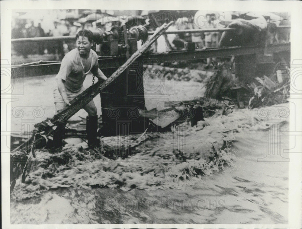 1935 Press Photo Kyoto, Ancient Capital of Japan flooding - Historic Images