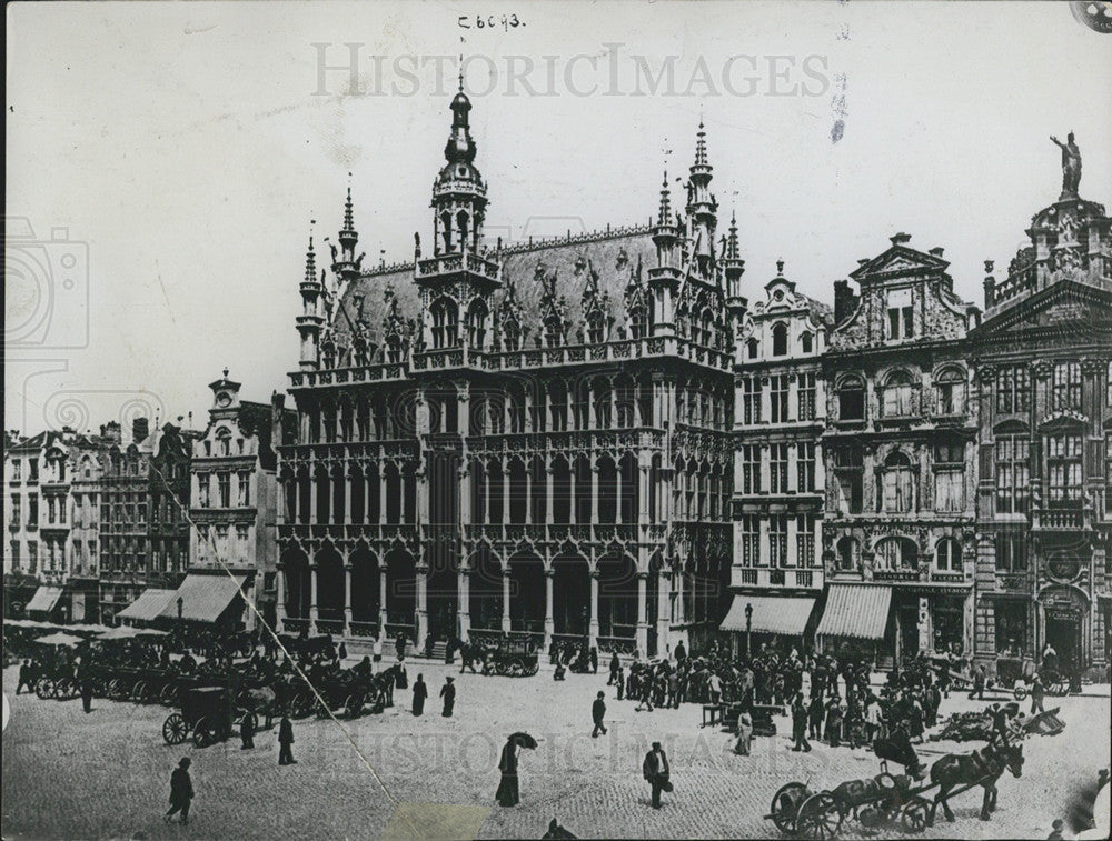 1914 Press Photo Palace of the Belgium King in Brussels - Historic Images