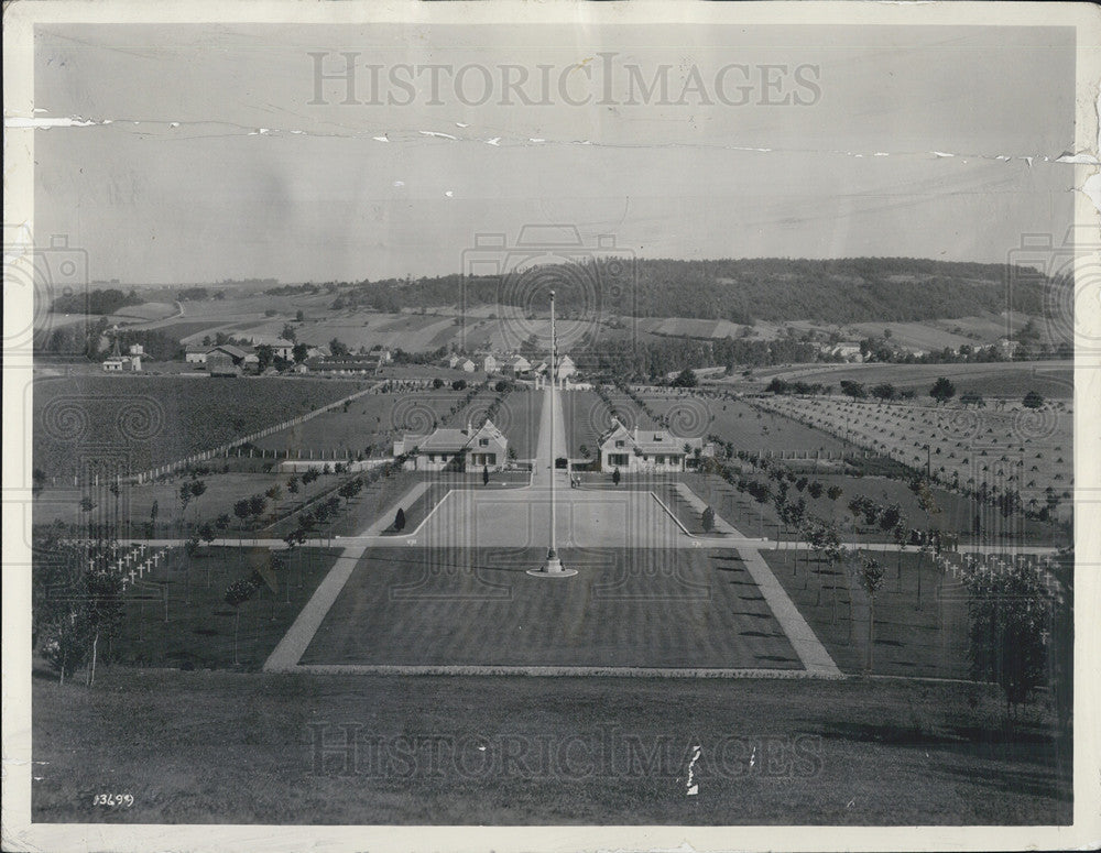 1927 Press Photo American MIlitary Cemetery in France Near Paris - Historic Images