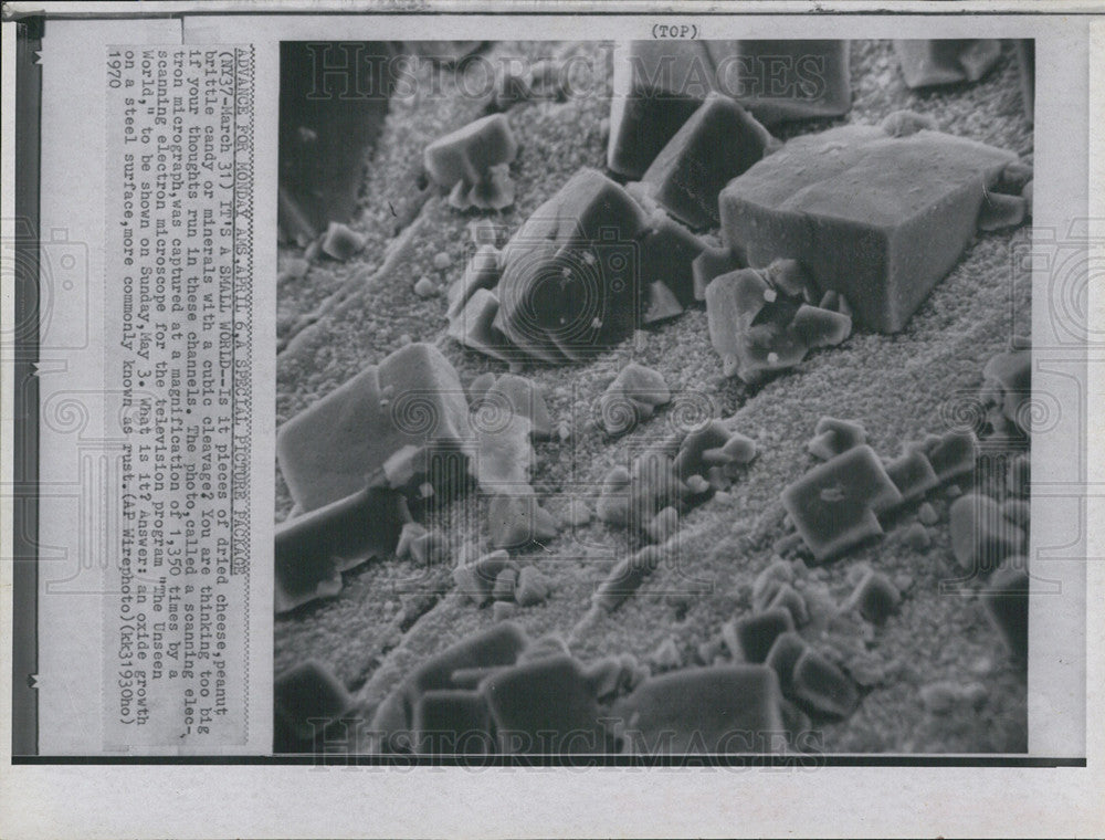 1970 Press Photo Scanning Micrograph  Electron Microscope - Historic Images