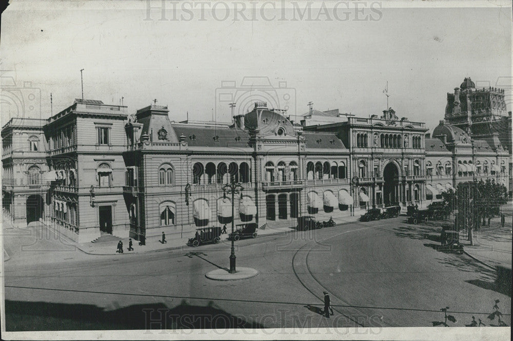 1930 Press Photo Buenos Aries Palace Heavily Guarded Rumors Revolt President - Historic Images