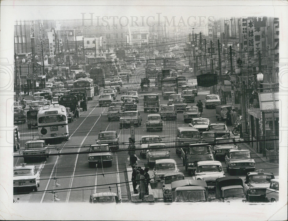 1966 Press Photo Ginza Street, Tokyo - Historic Images