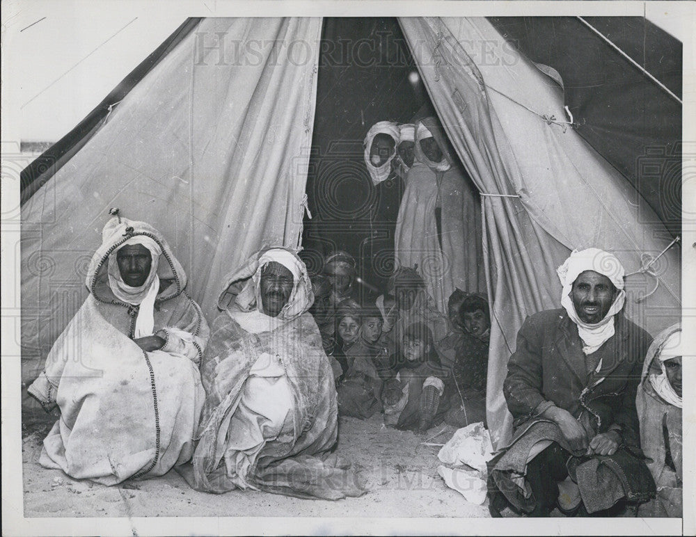 1958 Press Photo Algerian Refugee Camp in Tunisia - Historic Images