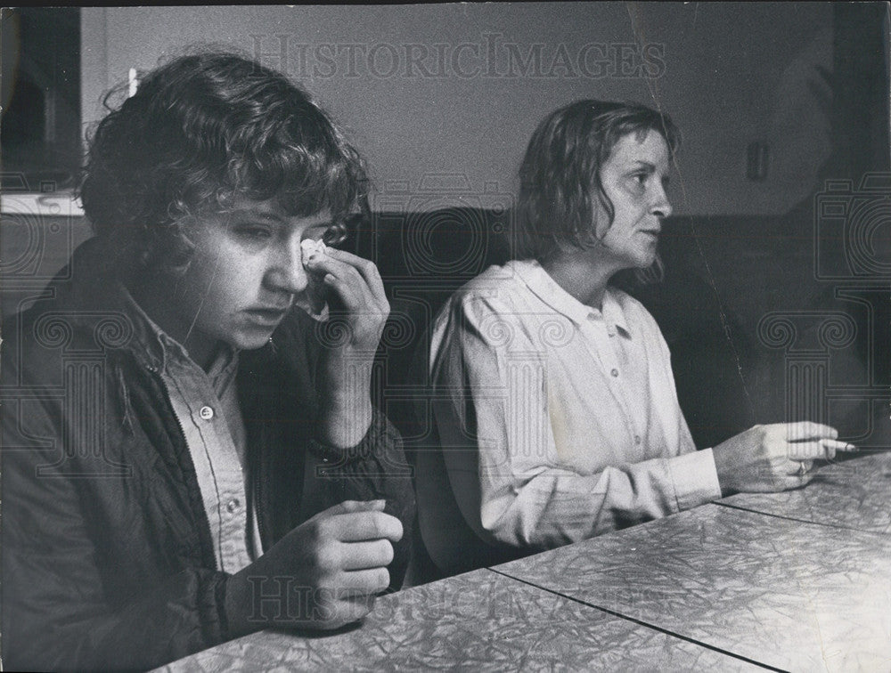 1965 Press Photo Mary Krupp and daughter rescued after tornado swept their home - Historic Images