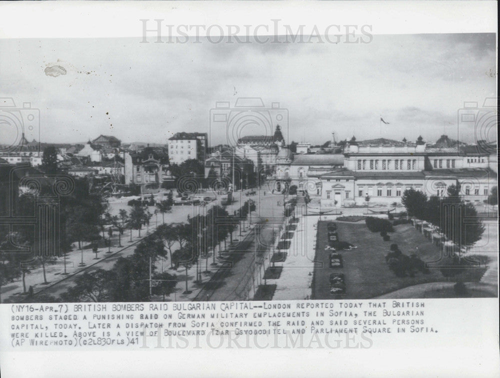 1941 Press Photo British bombing in Bulgarian Capital - Historic Images