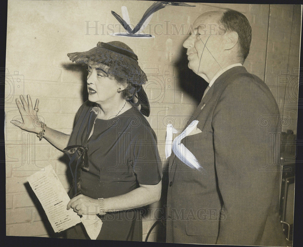 1956 Press Photo Actress Bette Davis at the Democrats Rally - Historic Images