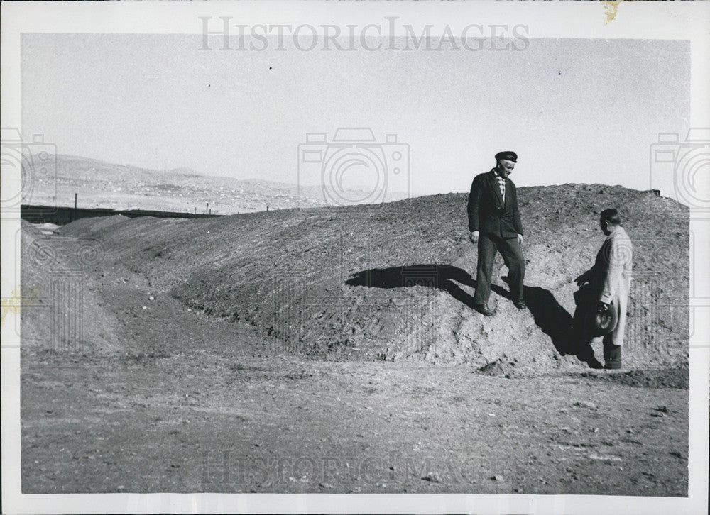 1953 Press Photo Grain mounds in Ankara, Turkey - Historic Images