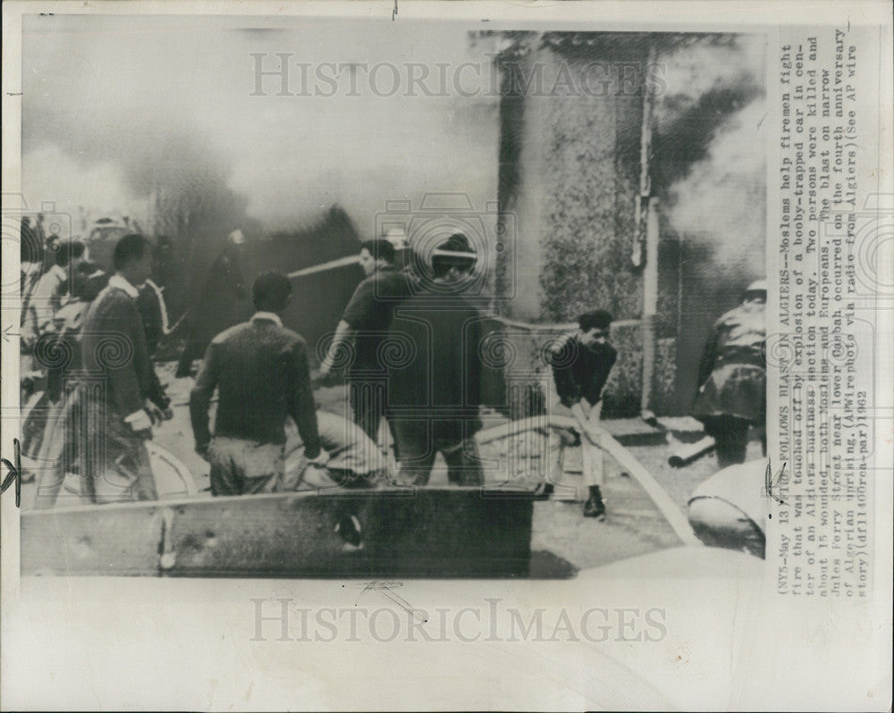 1962 Press Photo Algiers Bombing - Historic Images