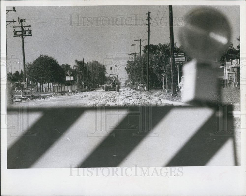 1967 Press Photo ST Petersburg Street Construction 58 th Street - Historic Images