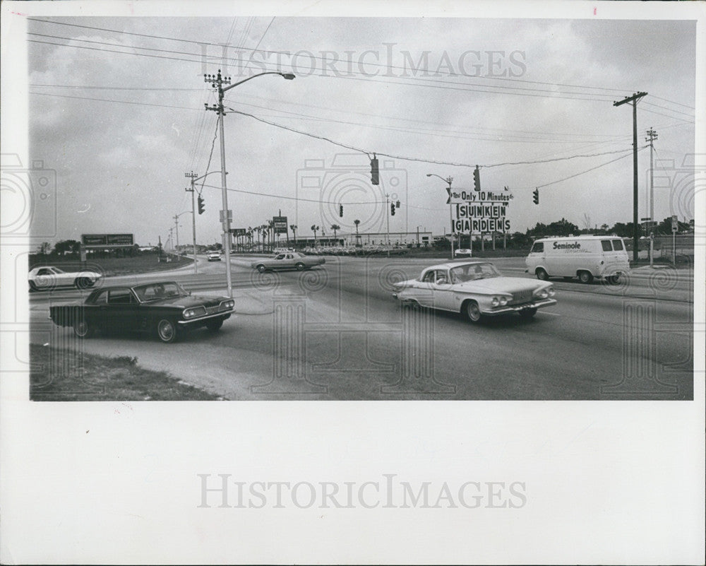 1966 Press Photo St Petersburg Florida Streets - Historic Images