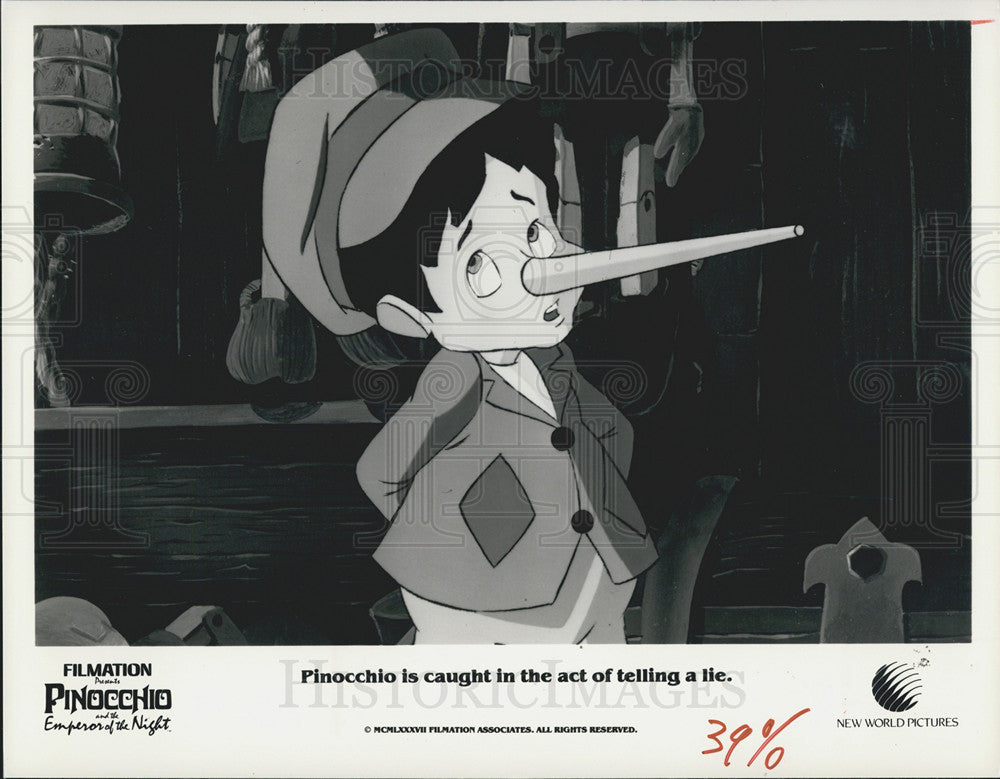 1993 Press Photo Animated film "Pinocchio" - Historic Images