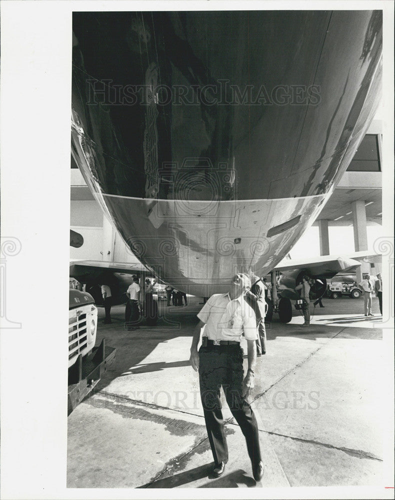 1984 Press Photo US Air Boeing 737-300 Tampa Harold Kaufman - Historic Images