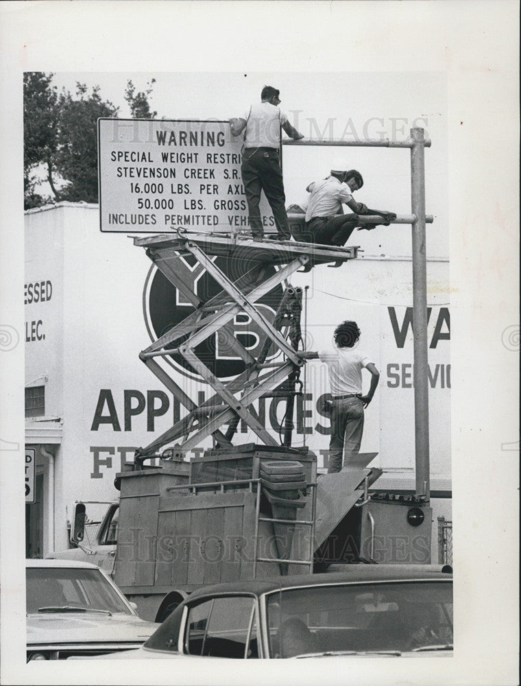 1973 Press Photo Stevenson Creek Bridge - Historic Images